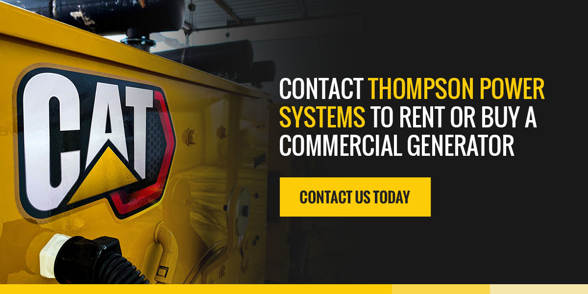 Contact Thompson Power Systems to rent or buy a commercial generator 