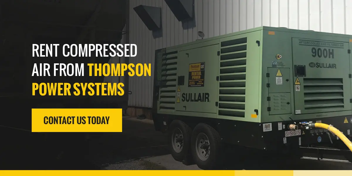 Rent Compressed Air from Thompson Power Systems